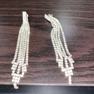 diamond dangly earrings